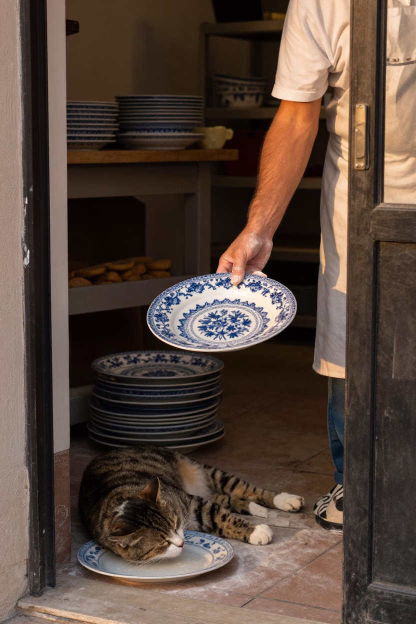 Handling Plates in Buenos Aires in in Buenos Aires, Argentina