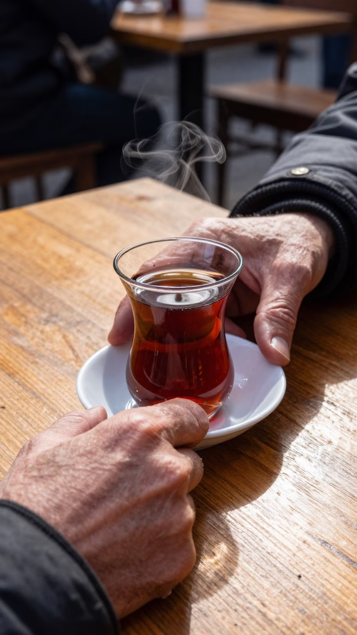 Hands at Noon Light in Istanbul in in Istanbul, Turkey