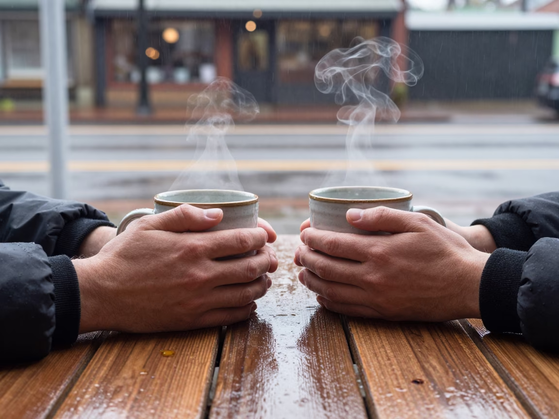 Hands Holding Mug in Portland in in Portland, Oregon, United States
