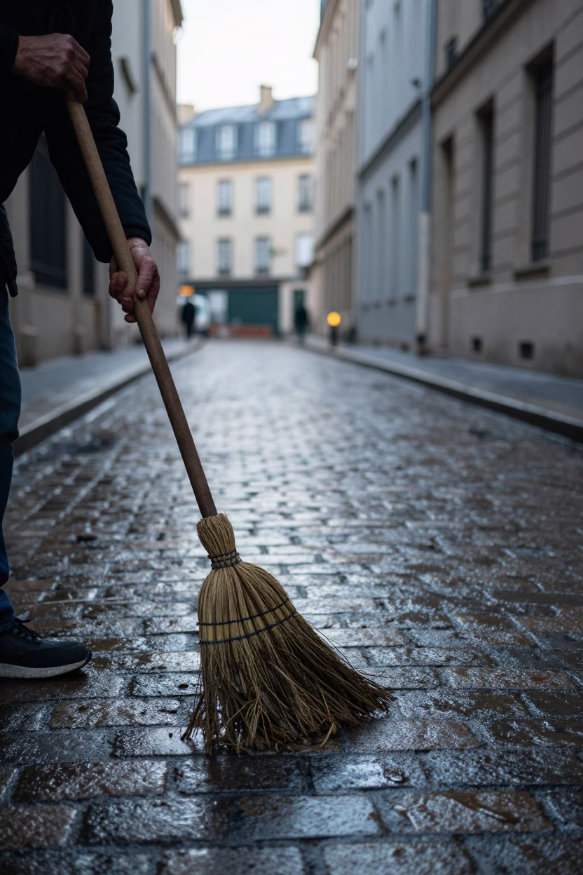 Hands in Paris at Early Morning Light in in Paris, France