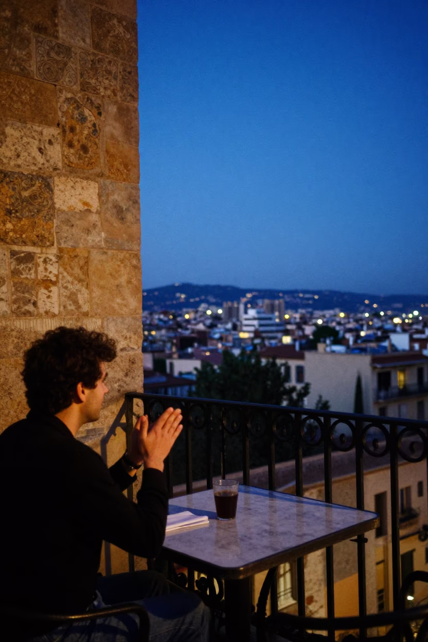 Hands Pausing in Barcelona in in Barcelona, Spain