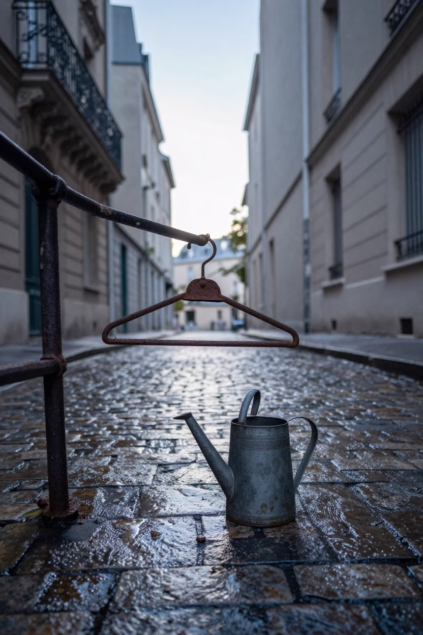 Hanger And Tipped Watering Jug in Paris in in Paris, France