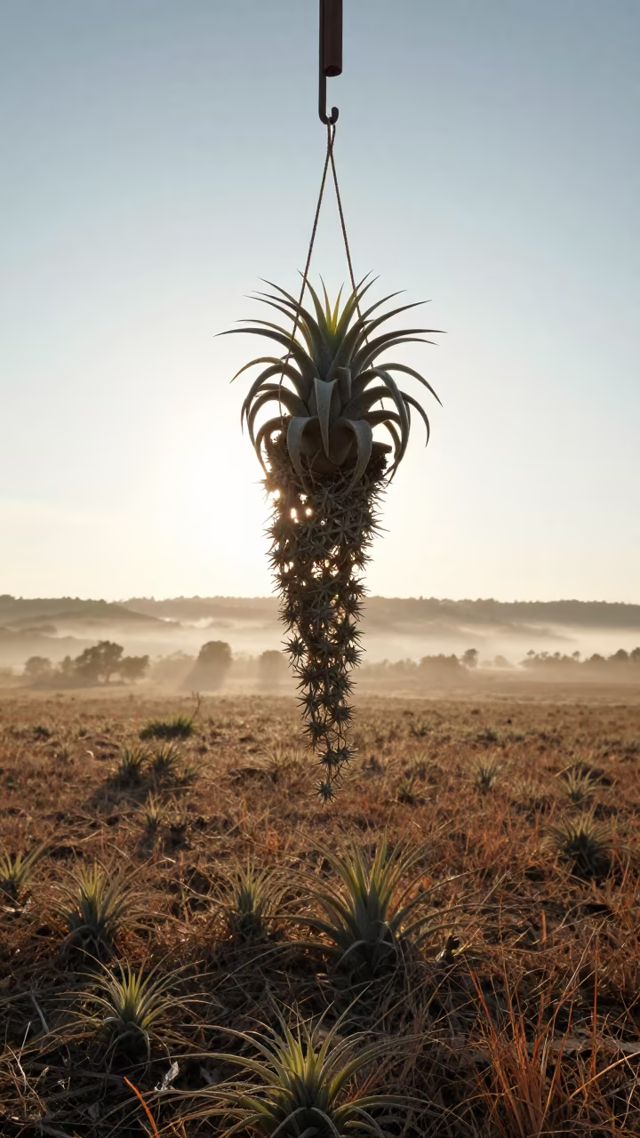 Hanging Air Plant Morning Light Terrassa in near Terrassa