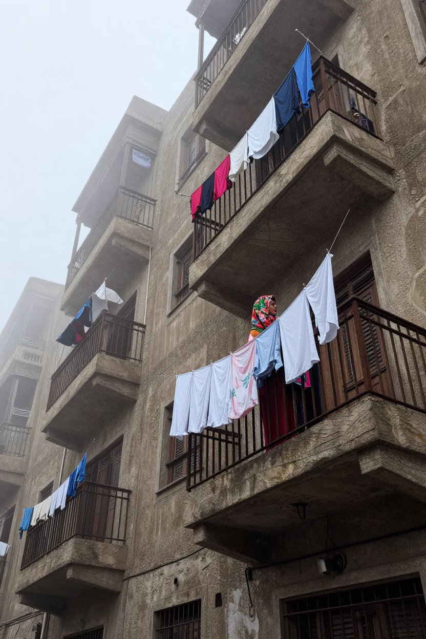 Hanging Laundry in Cairo in in Cairo, Egypt