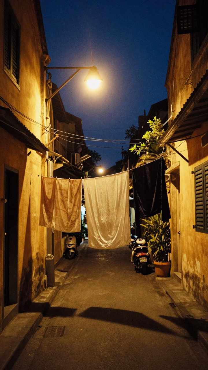 Hanging Laundry in Hoi An in in Hoi An, Vietnam