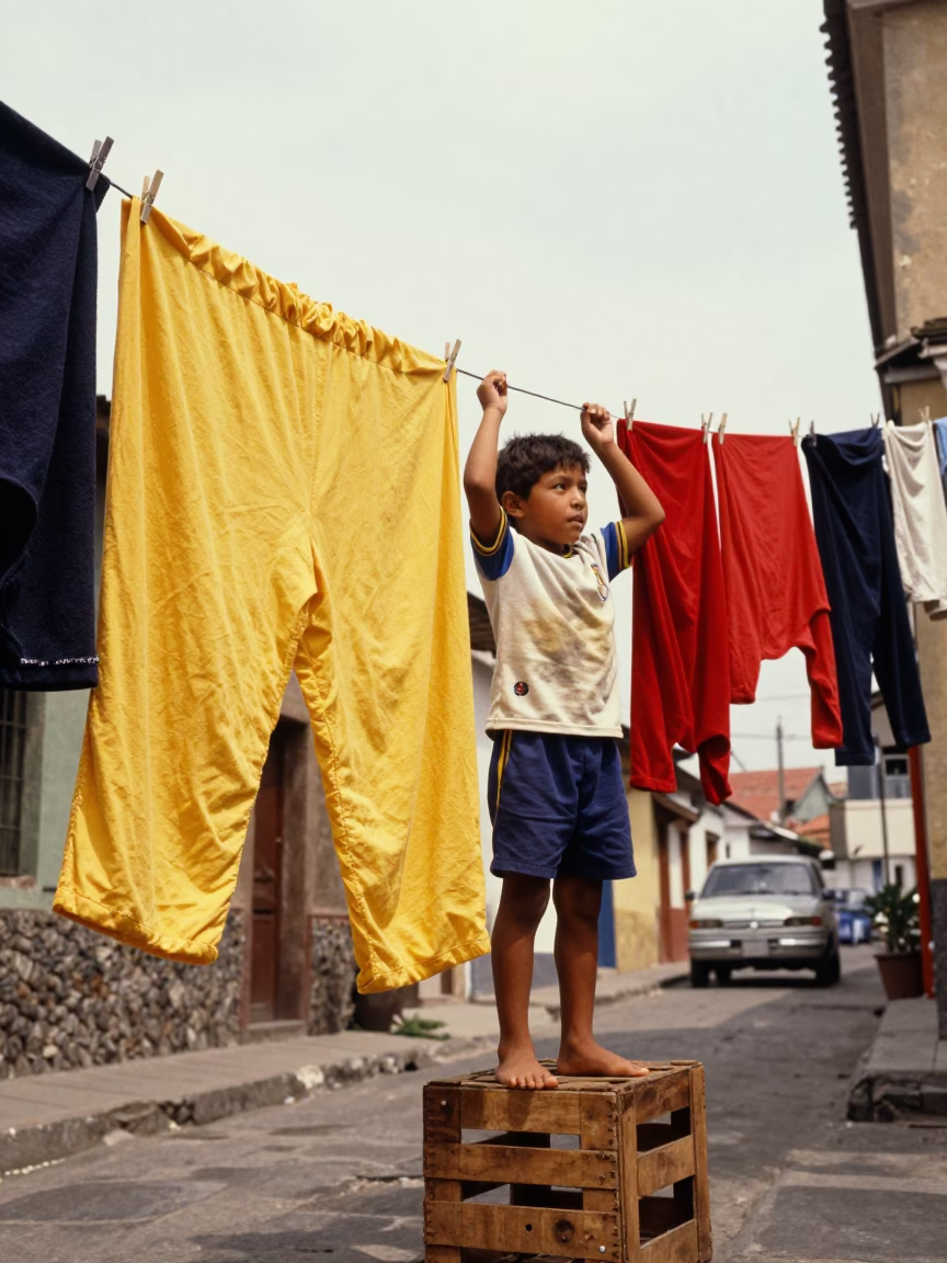 Hanging Laundry in Lima in in Lima, Peru