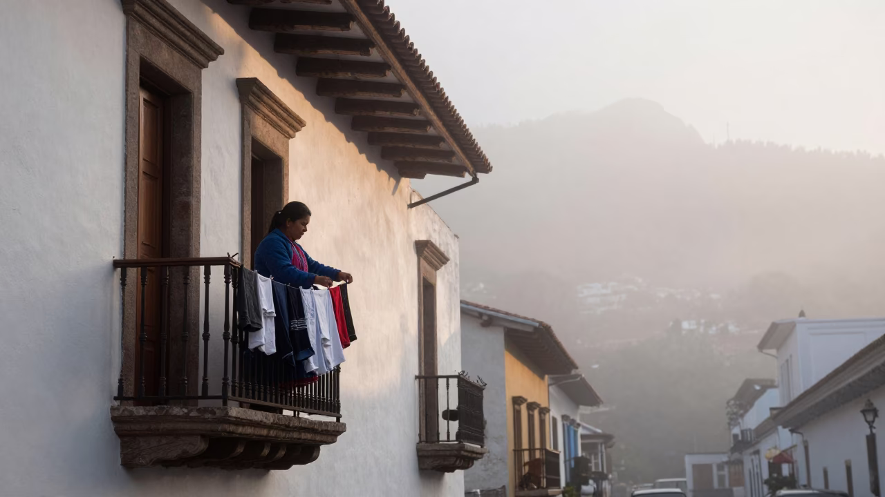 Hanging Laundry in Quito in in Quito, Ecuador