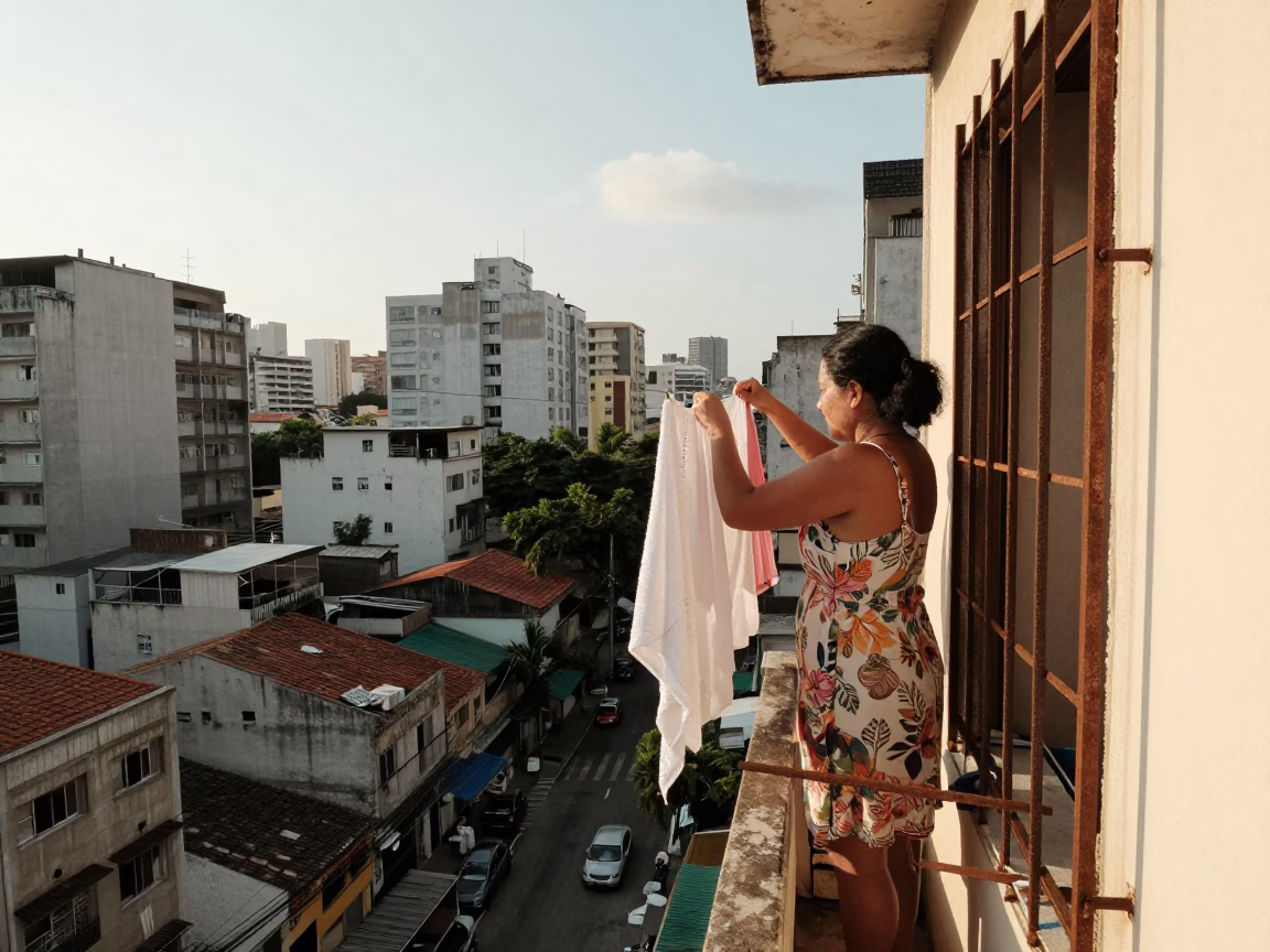 Hanging Laundry in São Paulo in in São Paulo, Brazil
