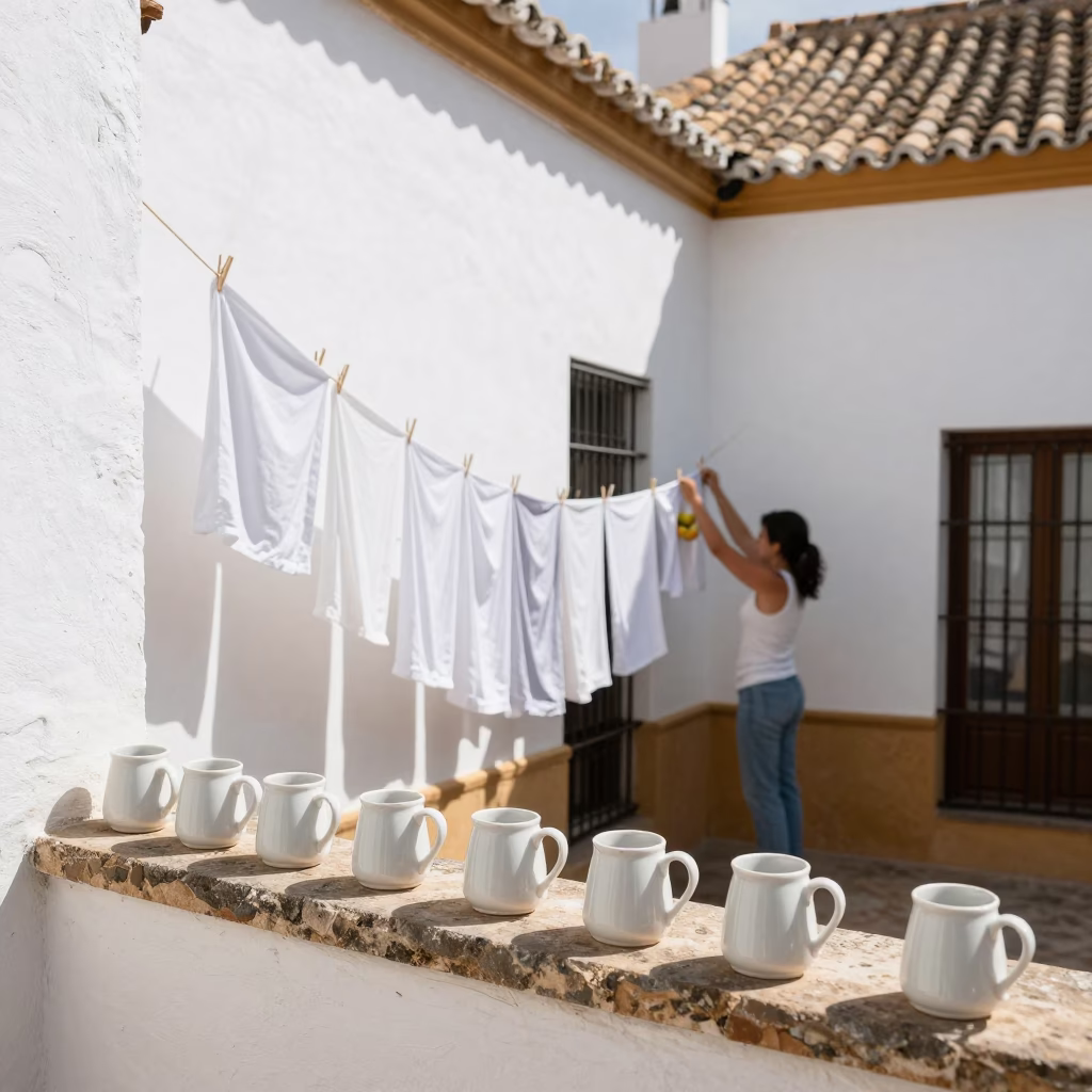 Hanging Laundry in Seville in in Seville, Spain