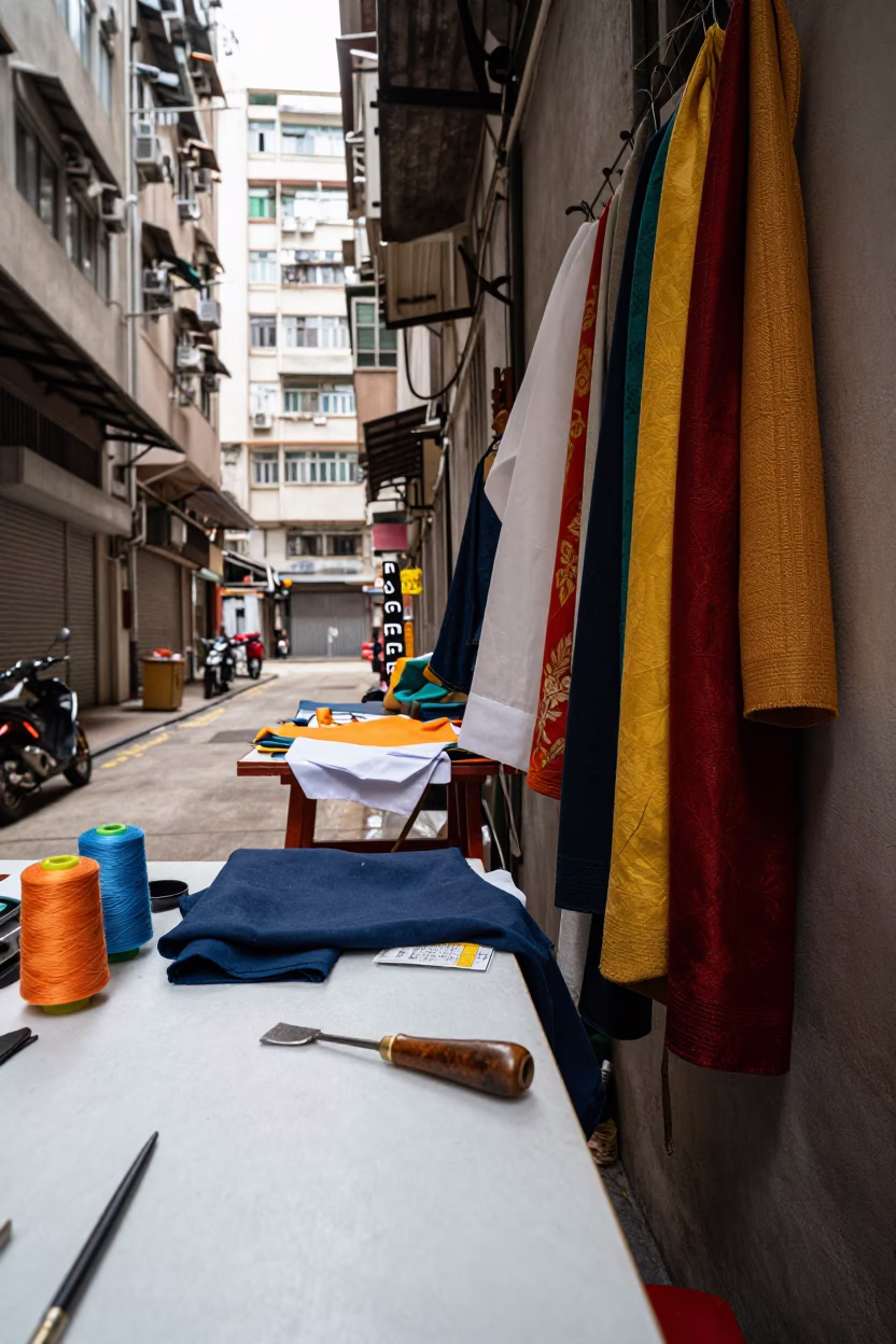 Hanging Scarf in Hong Kong in in Hong Kong, Hong Kong