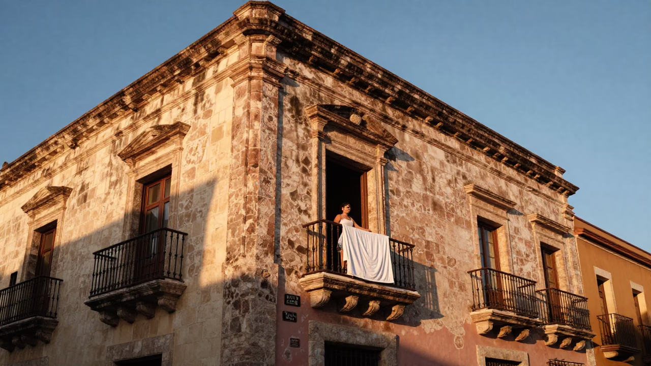 Hanging Towel in Merida in in Merida, Mexico