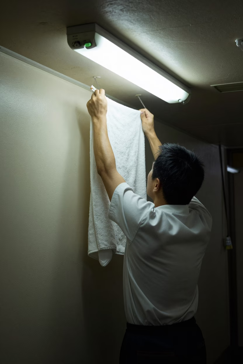 Hanging Towel in Osaka in in Osaka, Japan