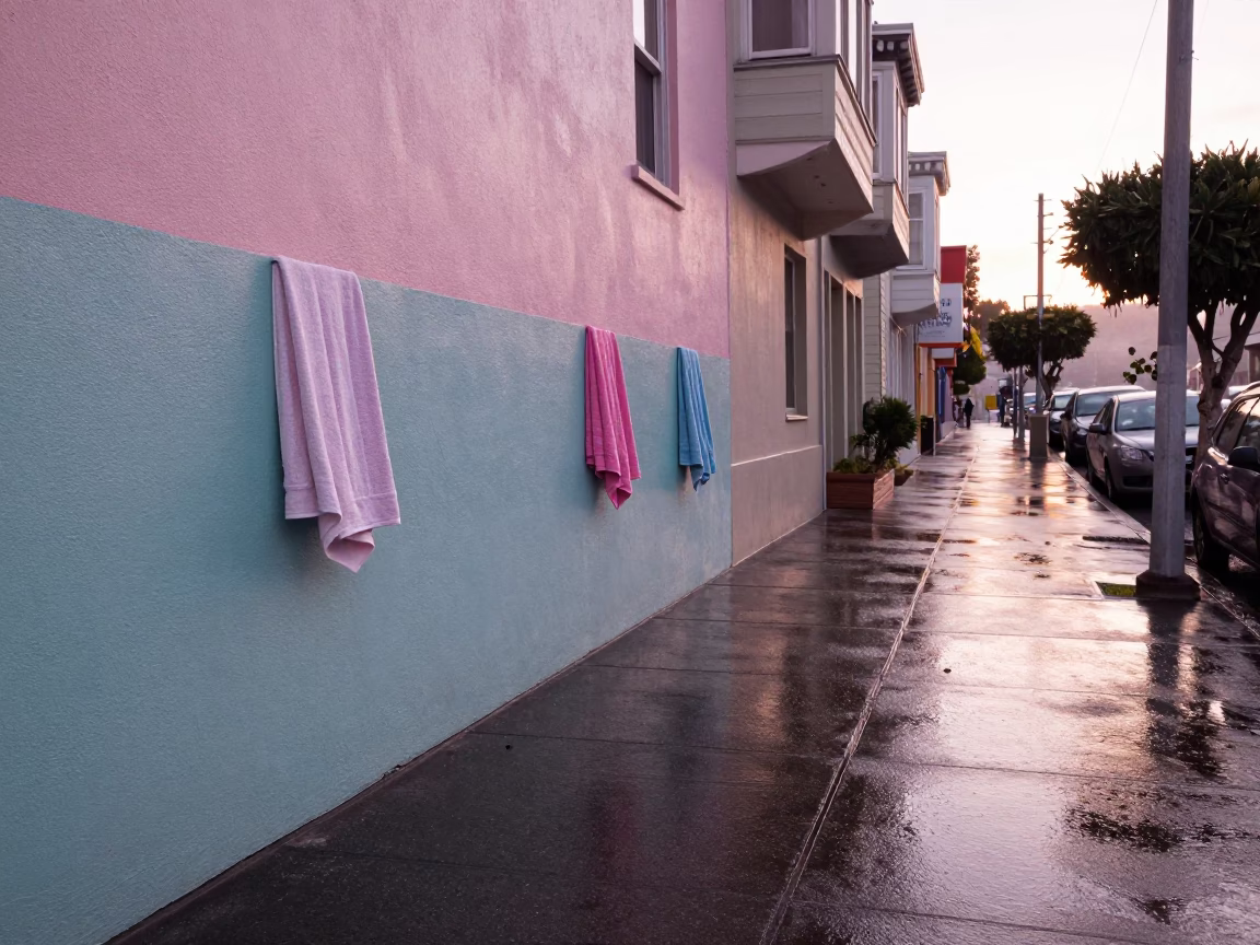 Hanging Towel in San Francisco in in San Francisco, California, United States