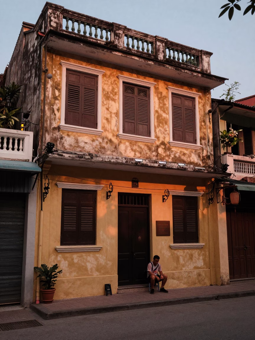 Hanoi Before Dusk at Copper-toned Light Before Dusk in in Hanoi, Vietnam