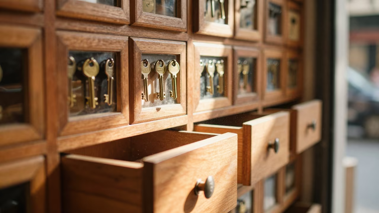 Hanoi Fragrance Cabinet Key Drawer Reset in inside a storefront prepared for opening near Hanoi