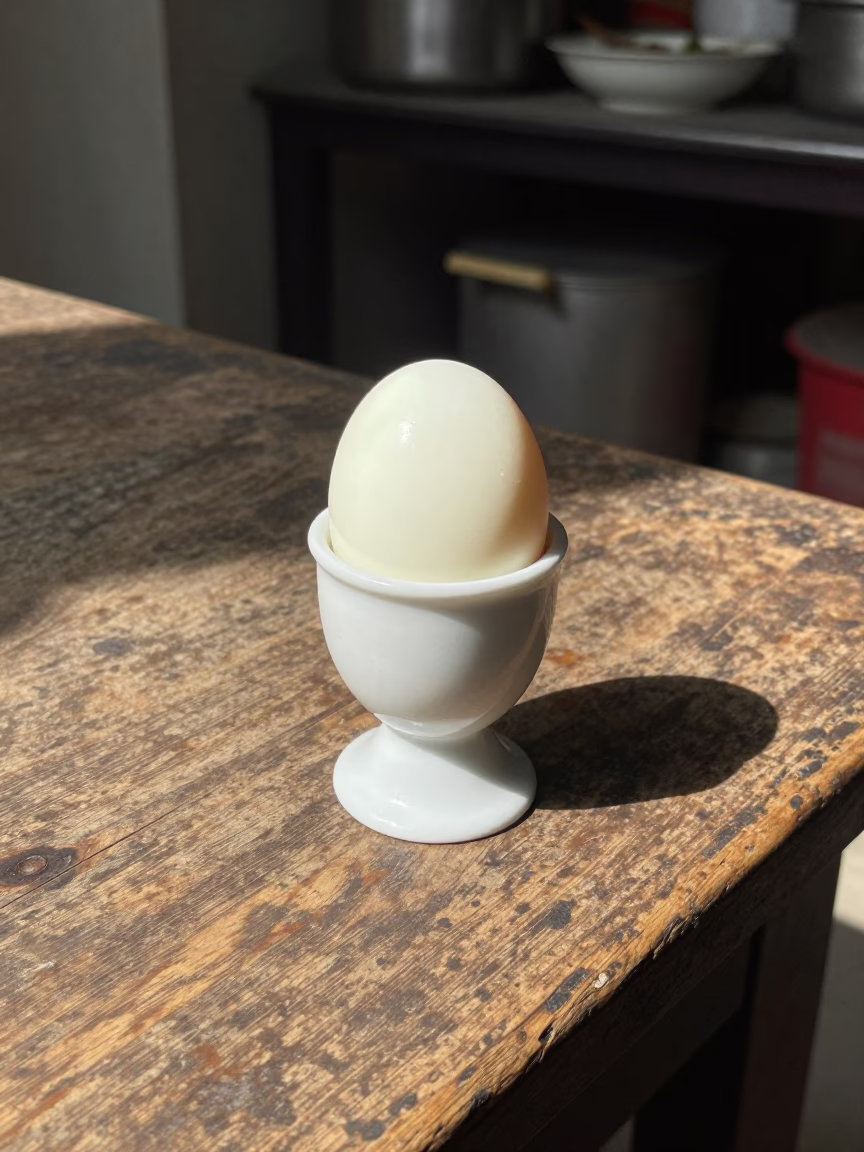 Hanoi White Ceramic Egg Cup in in Hanoi, Vietnam