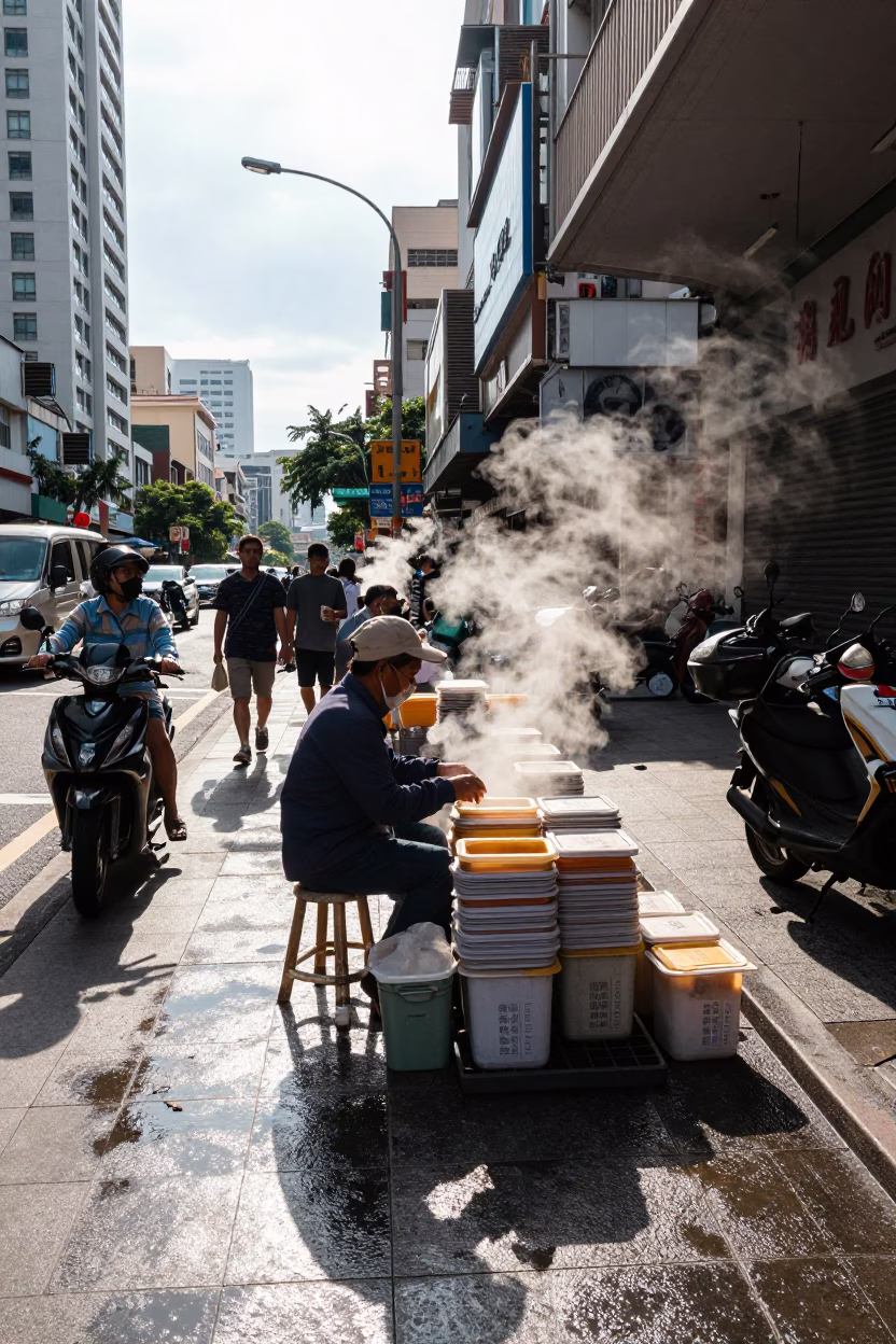 Har Gow in Kaohsiung at Midday Light in in Kaohsiung, Taiwan