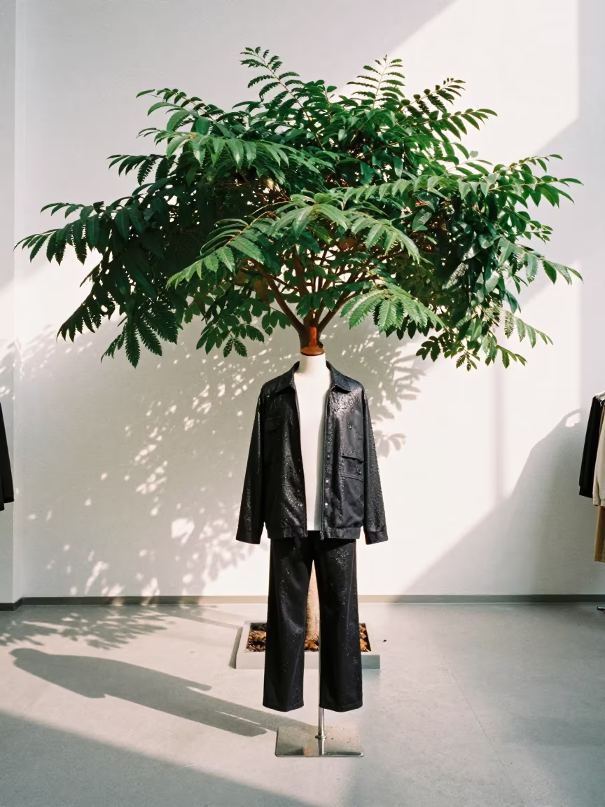 Harar Atelier Dress Form with Horizontal Tree in inside a minimalist showroom in Harar