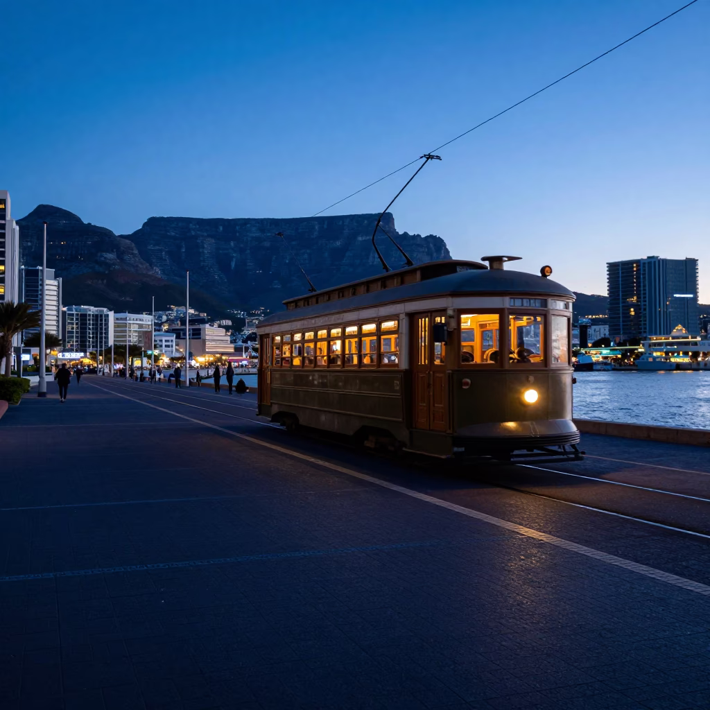 Harbor at Indigo Twilight After Sunset in Cape Town in in Cape Town, South Africa