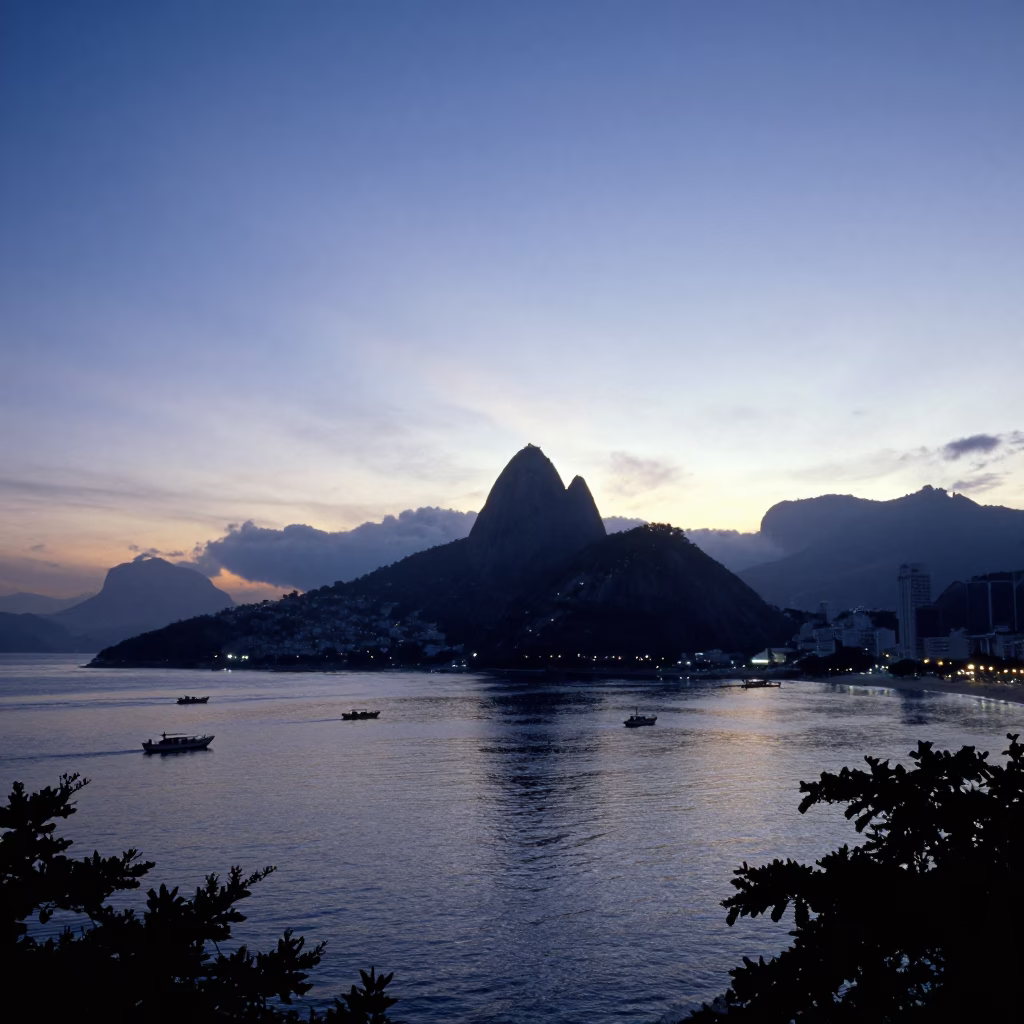 Harbor in Rio De Janeiro at First Light Of Dawn in in Rio de Janeiro, Brazil