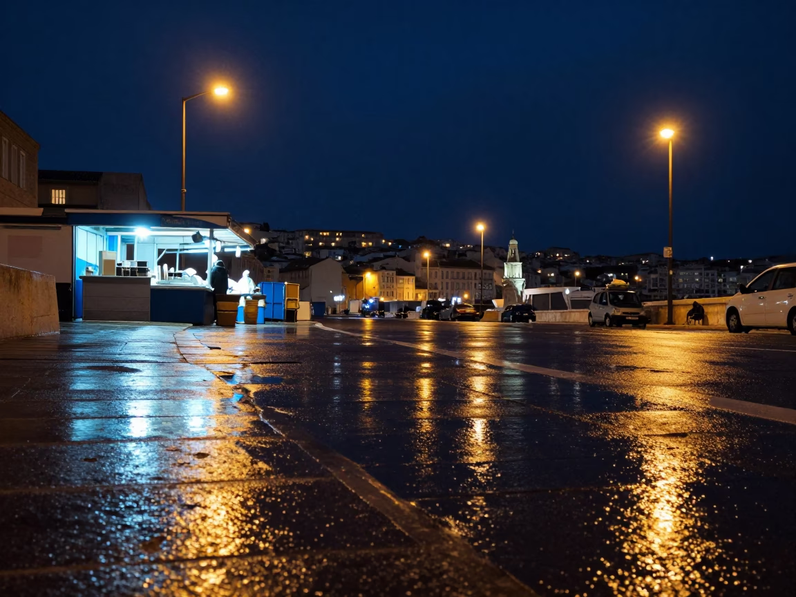 Harbor Reflections in Marseille in in Marseille, France