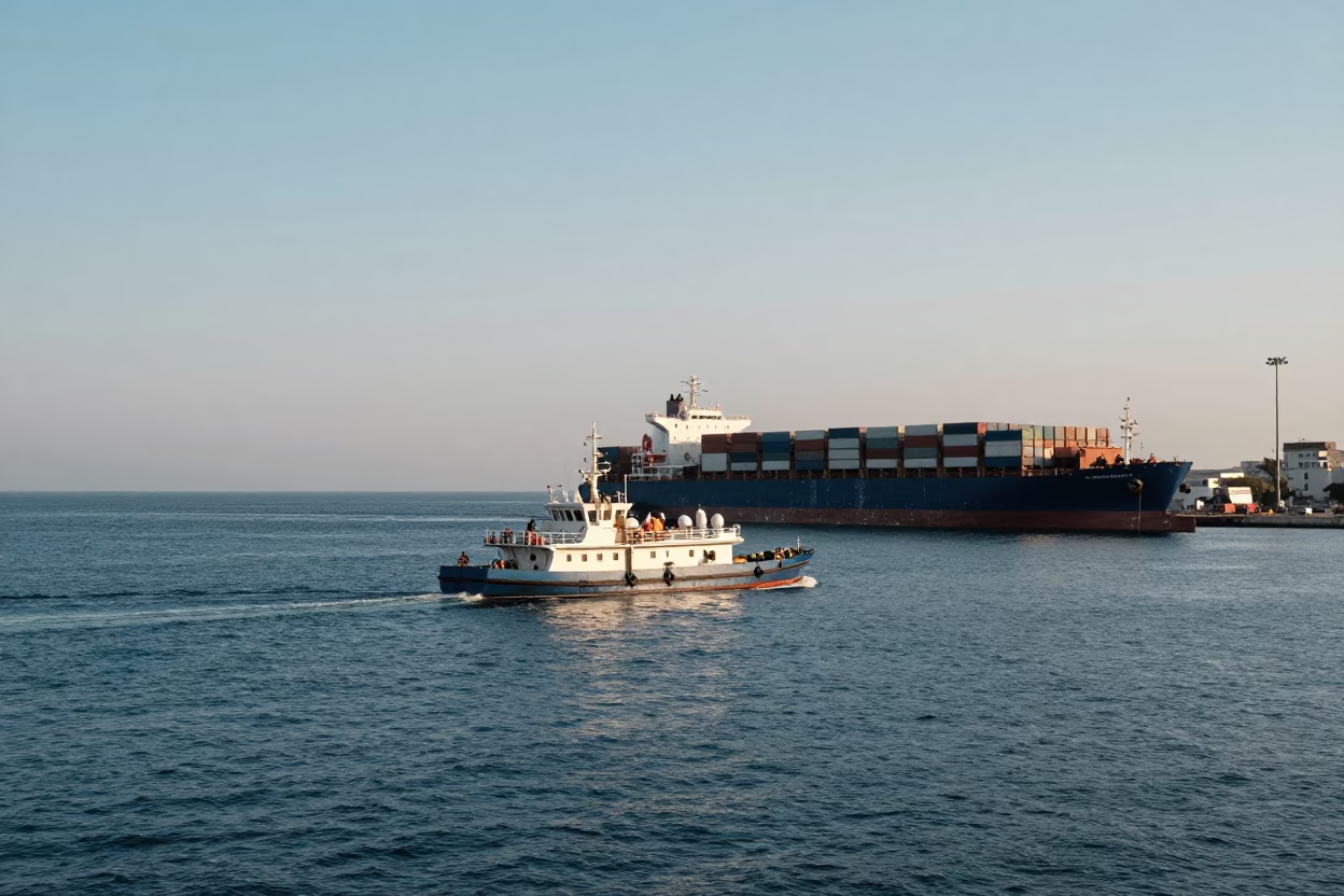 Harbor Scene in Beirut at The Early Afternoon Light in in Beirut, Lebanon