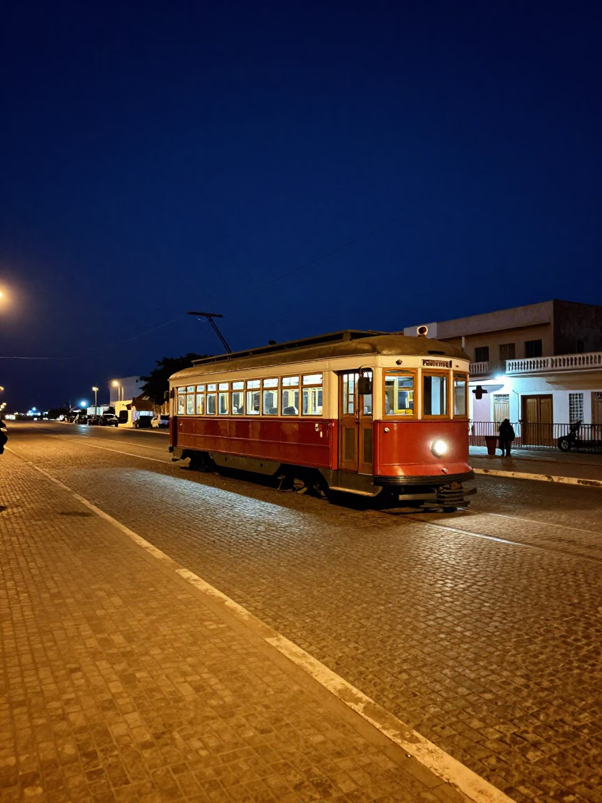 Harbor Scene in Dakar at Deep In The Night Light in in Dakar, Senegal