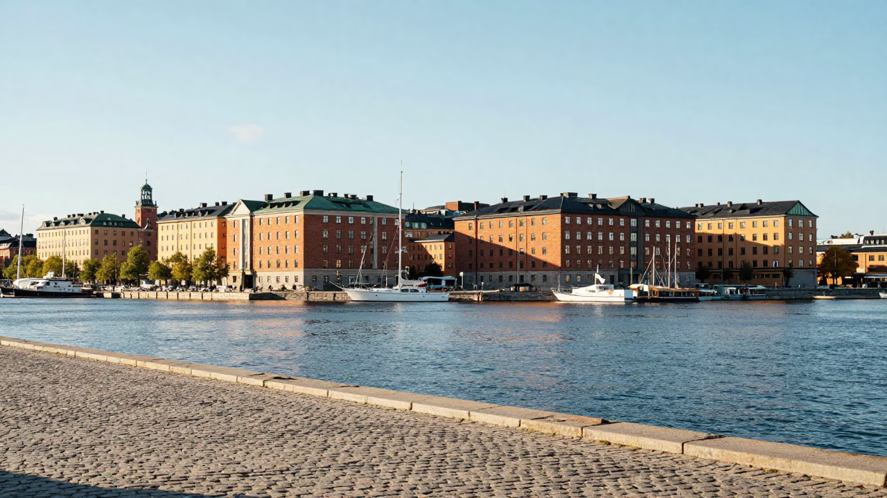 Harbor Skyline in Stockholm in in Stockholm, Sweden