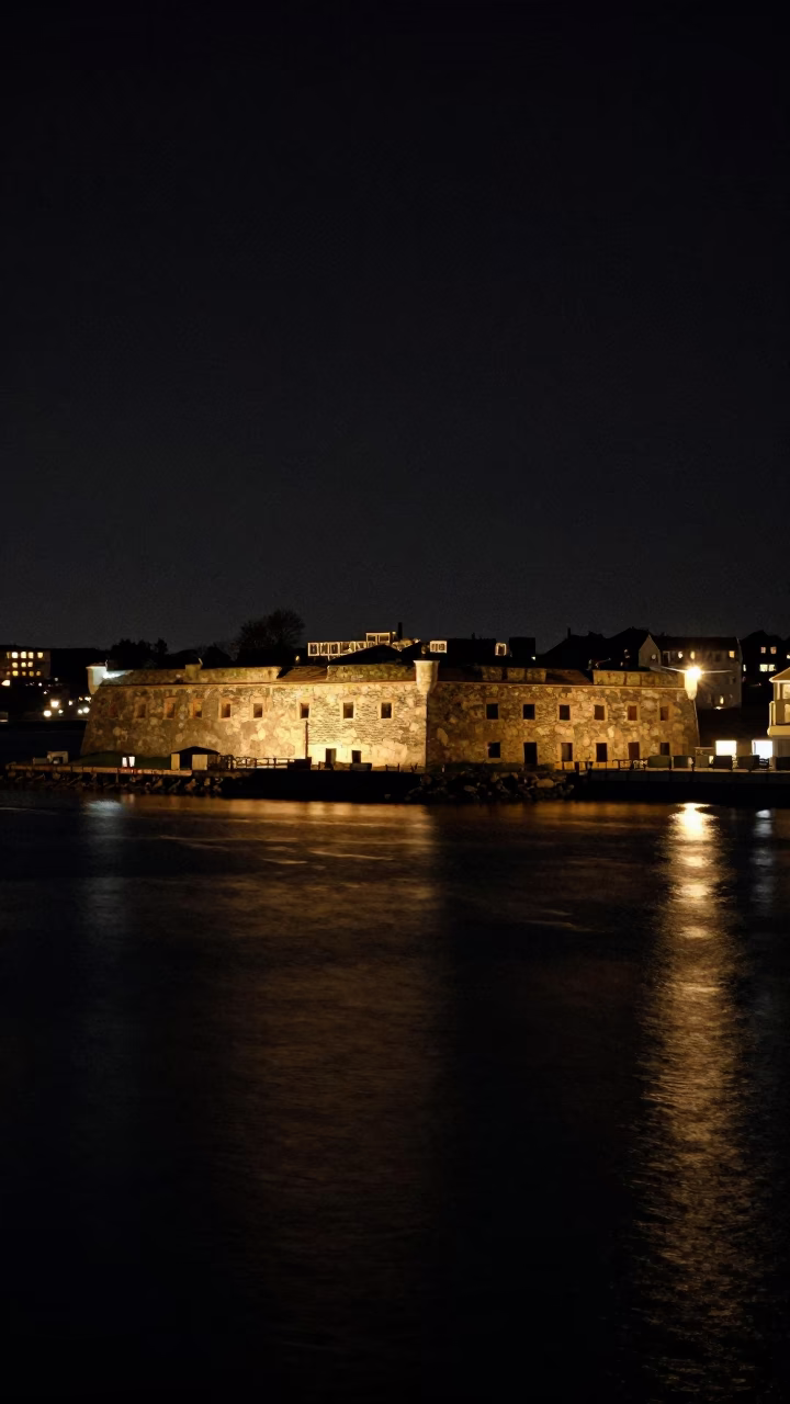 Harbor View in Halifax at Late At Night Light in in Halifax, Nova Scotia, Canada