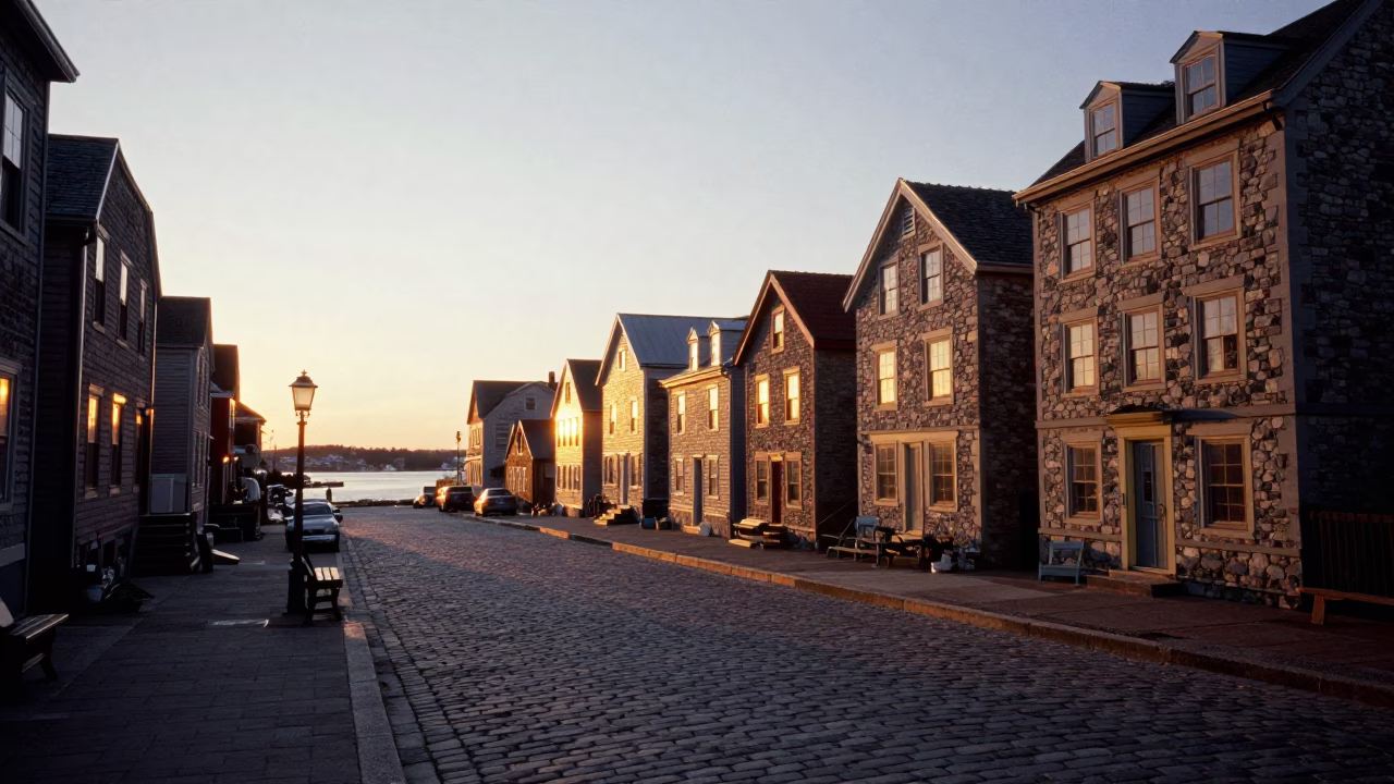 Harbor View in Halifax at Sunset Light in in Halifax, Nova Scotia, Canada