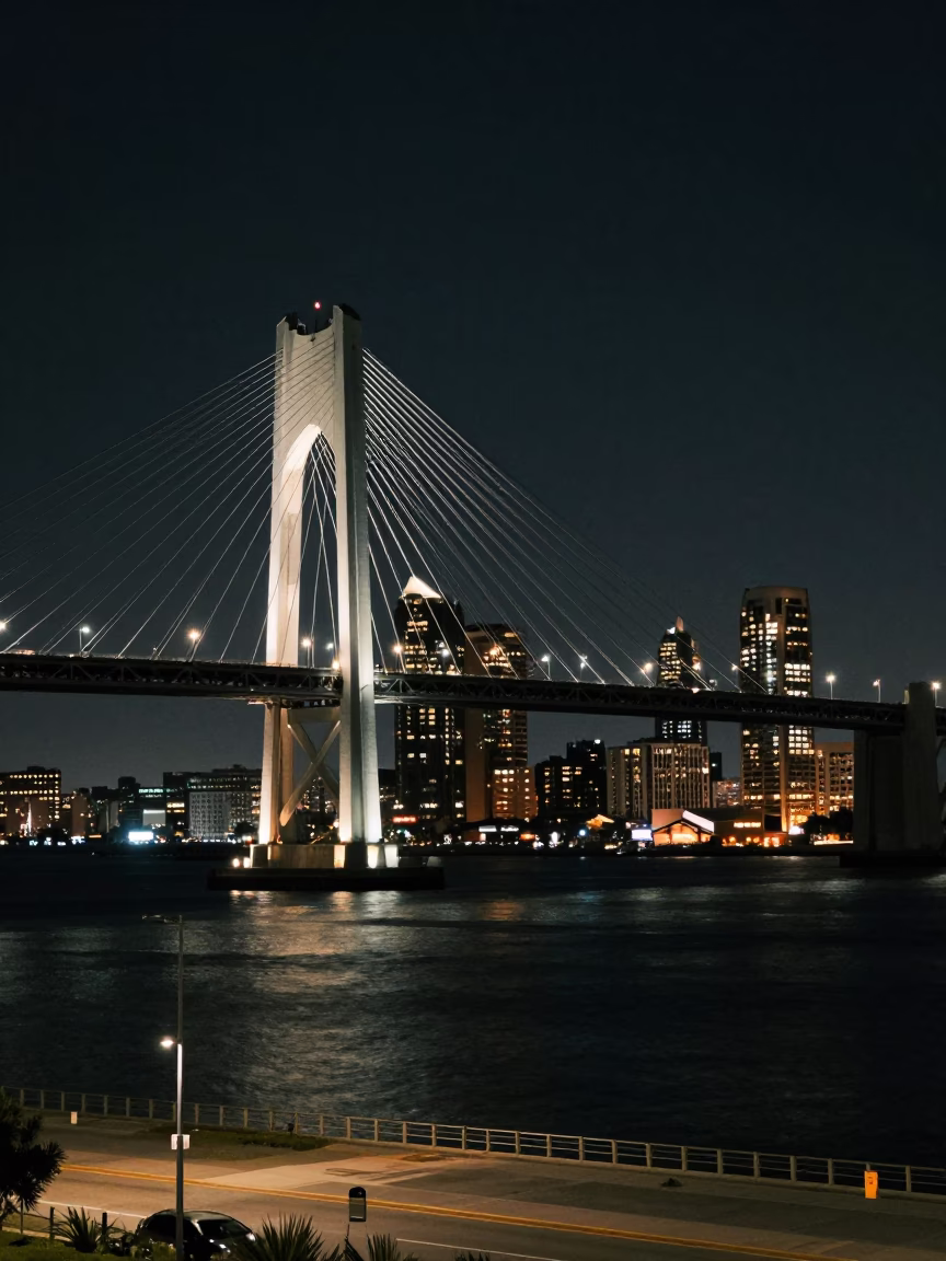 Harbor View in San Diego at Midnight Light in in San Diego, California, United States