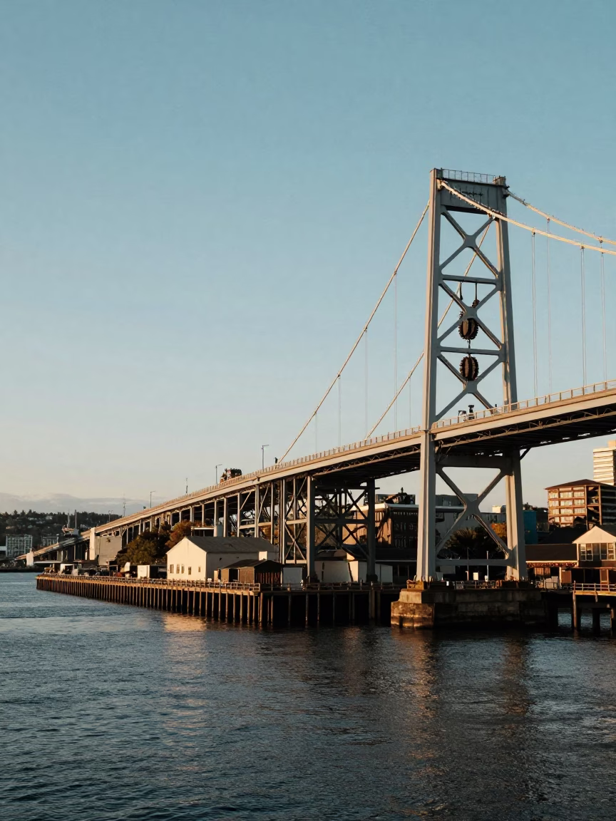Harbor View in Seattle at The Late Morning Light in in Seattle, Washington, United States