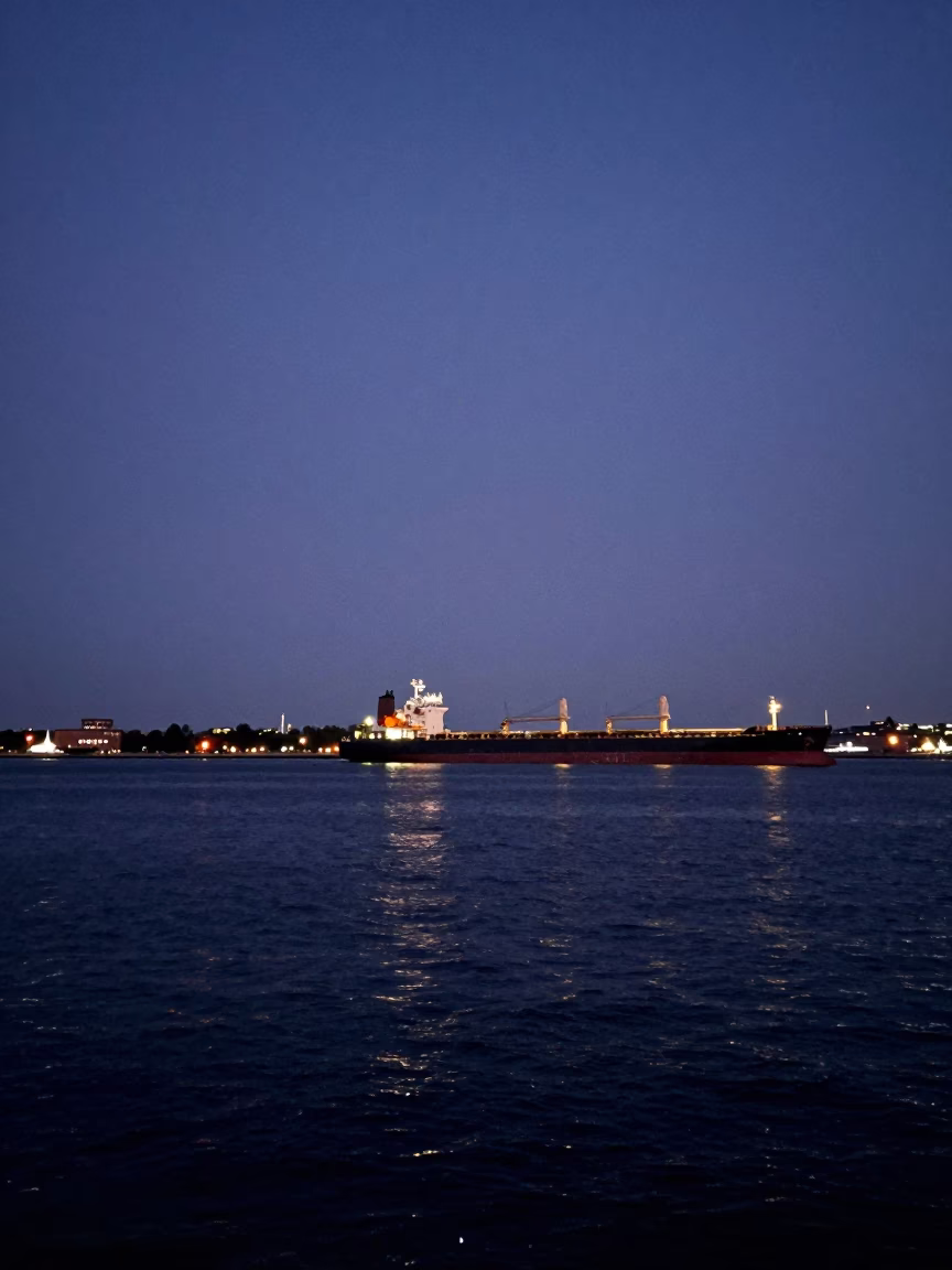 Harbor Waterfront in Boston at Twilight in in Boston, Massachusetts, United States