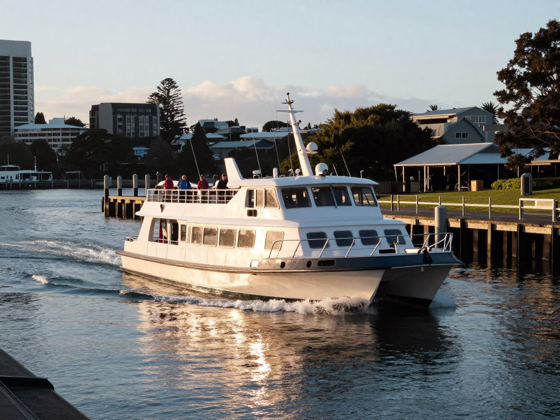 Harbour Canal in Auckland at The Late Afternoon Light in in Auckland, New Zealand