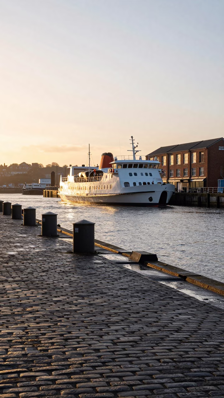 Harbour Dock in Bristol at First Light Of Dawn in in Bristol, United Kingdom