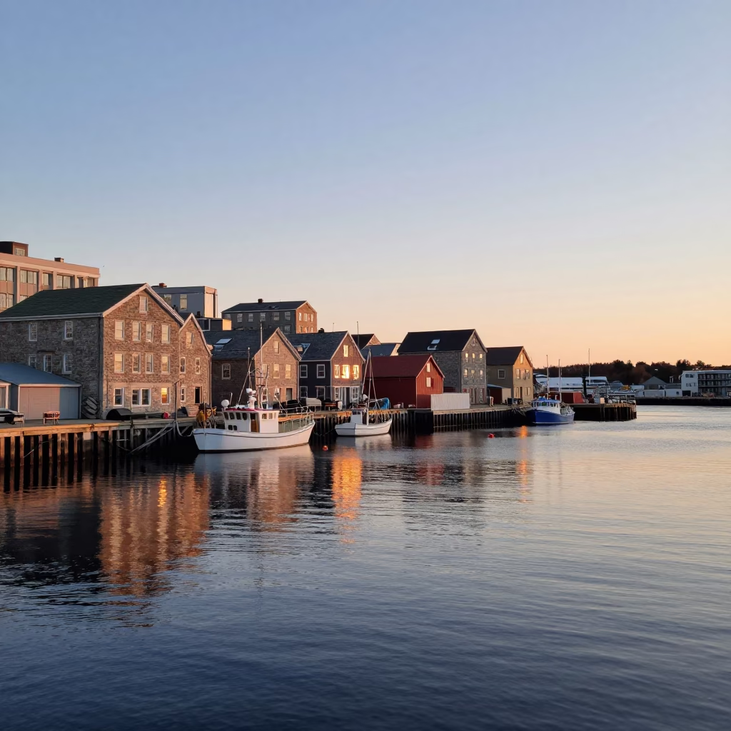 Harbour Scene in Halifax at The Early Morning Light in in Halifax, Nova Scotia, Canada