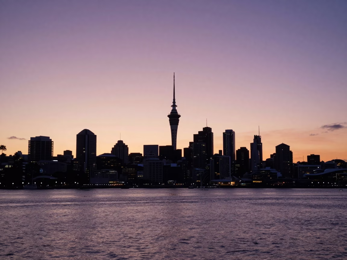 Harbour View at The Early Evening Light in Auckland in in Auckland, New Zealand