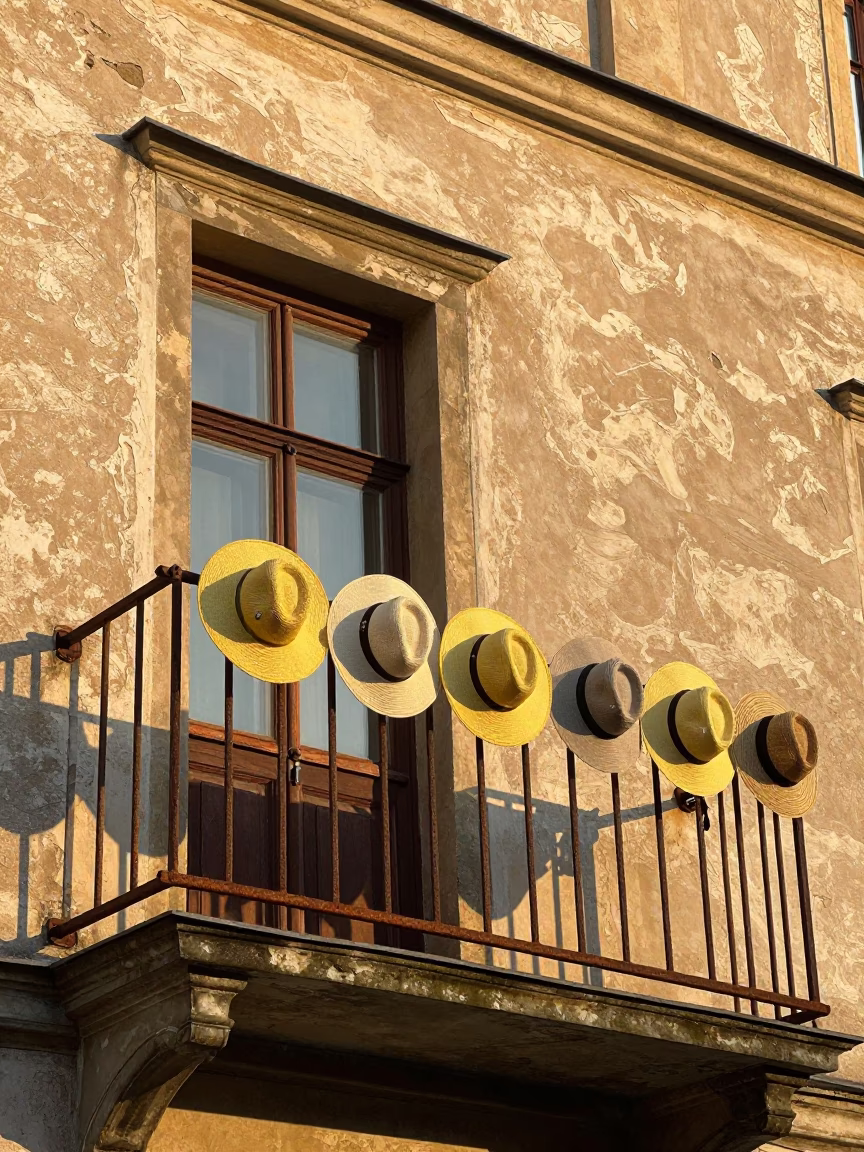 Hats Drying in Krakow in in Krakow, Poland