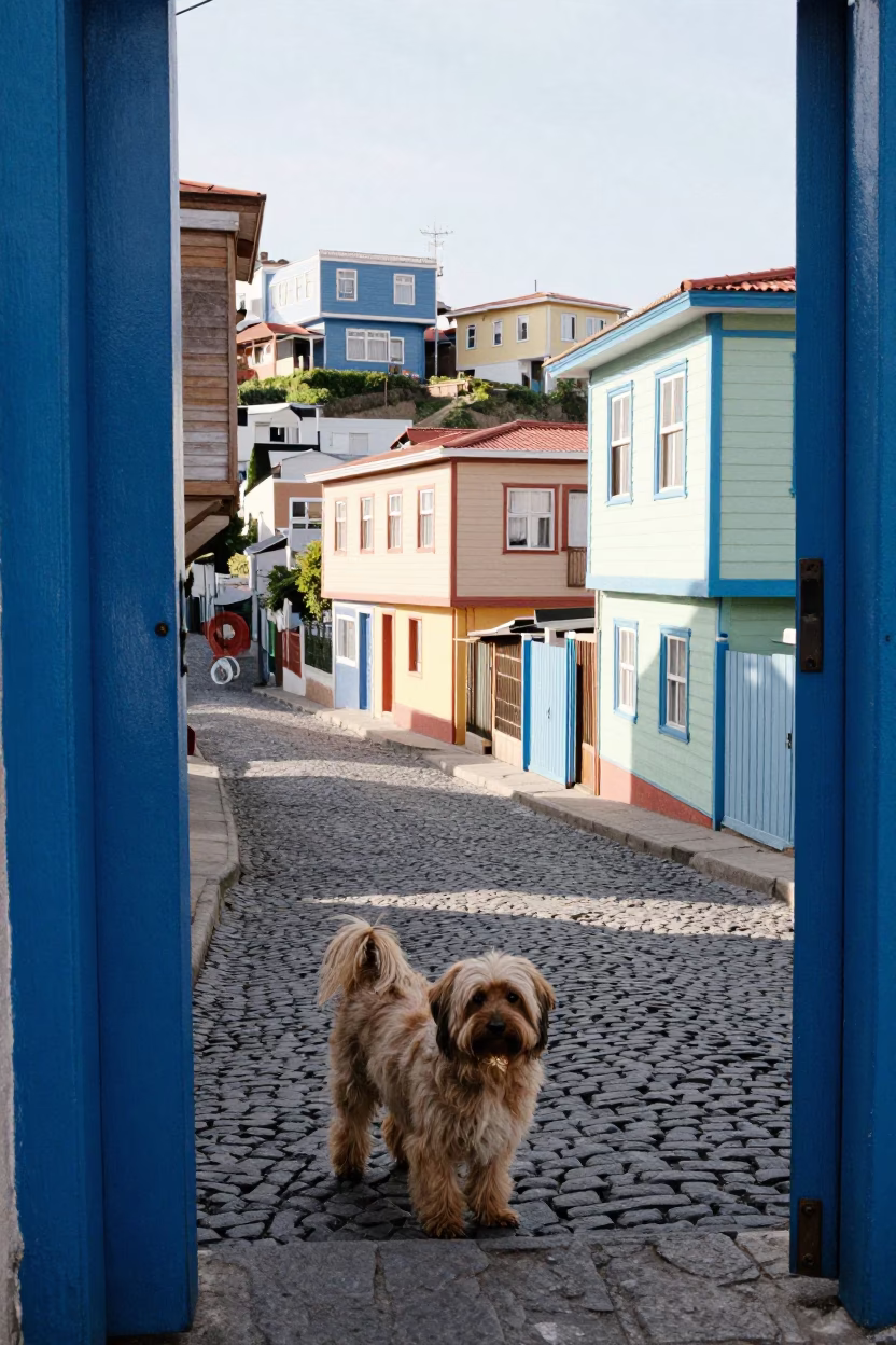 Havanese Dog in Valparaiso in in Valparaiso, Chile