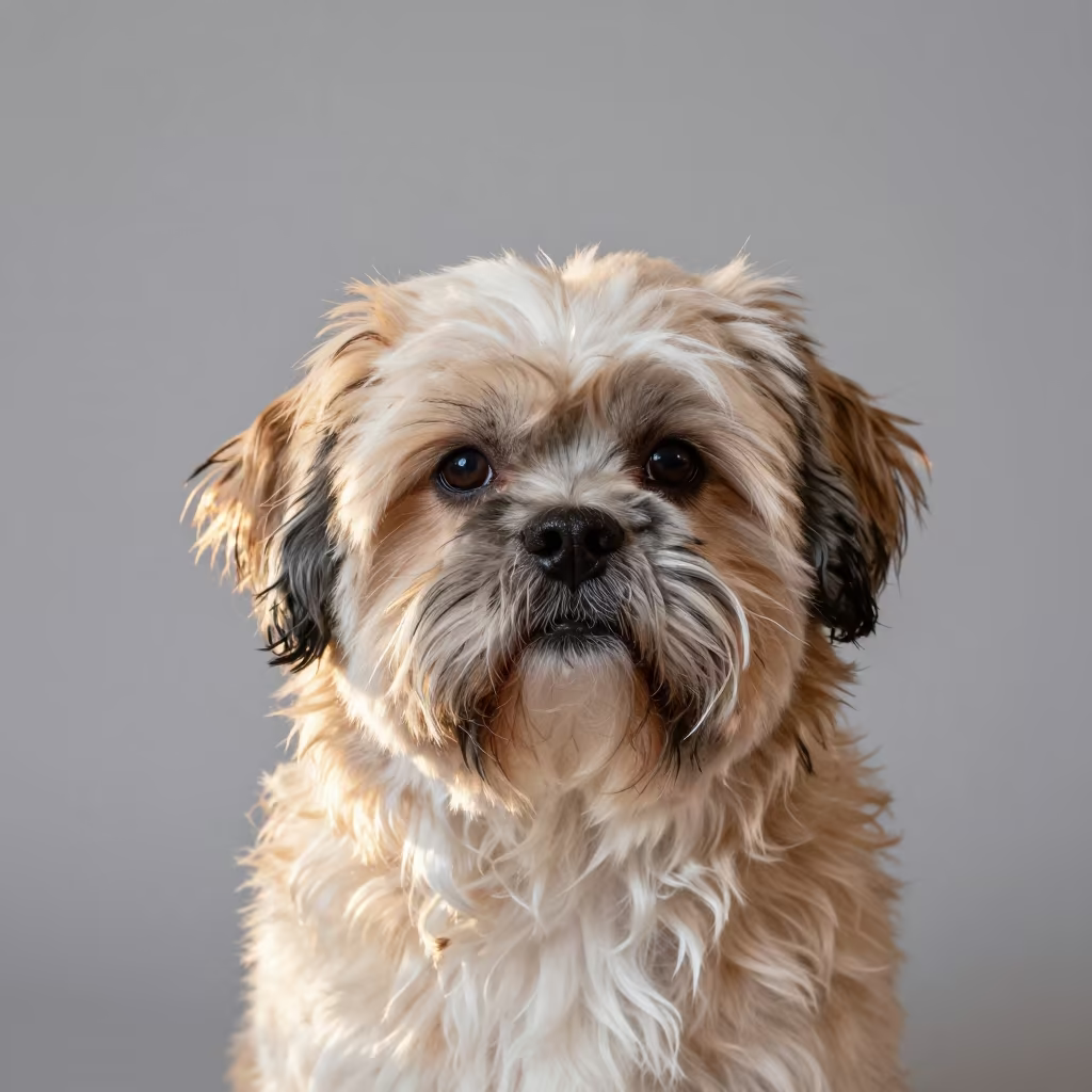 Havanese Portrait in Pétion-Ville Studio in in a quiet portrait studio with a plain backdrop and eye-level framing in Pétion-Ville