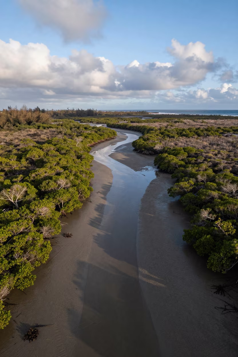 Hawaii Mangrove Creeks at Nautical Dawn in in Hawaii