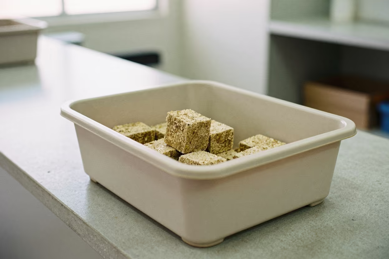 Hay Cube Tote in Adoption Room Reset in inside an adoption room in Curitiba