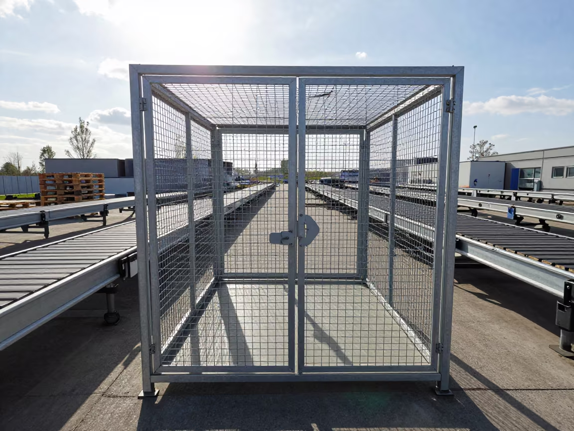 Hazmat Isolate Cage in Arnhem Cross Dock in inside a cross-dock lane in Arnhem