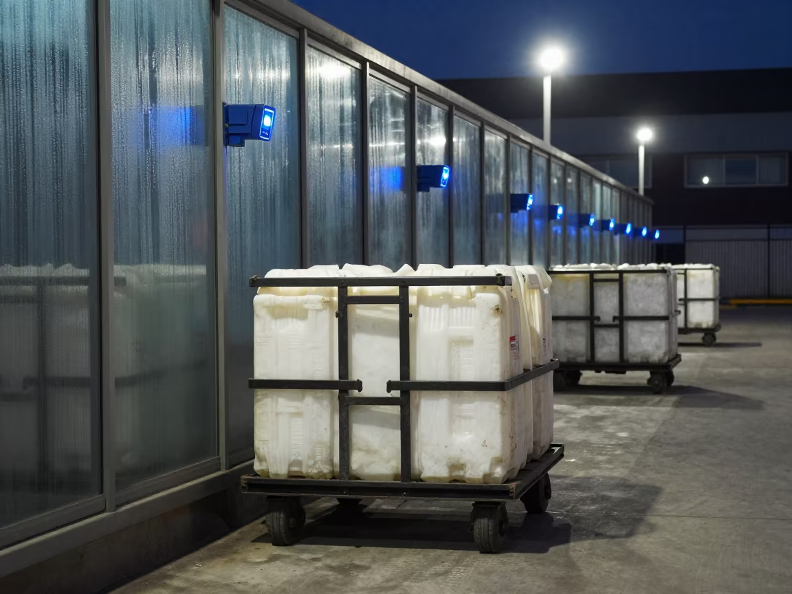 Hazmat Overpack Dolly in Kasur Bay in inside a chilled distribution bay in Kasur