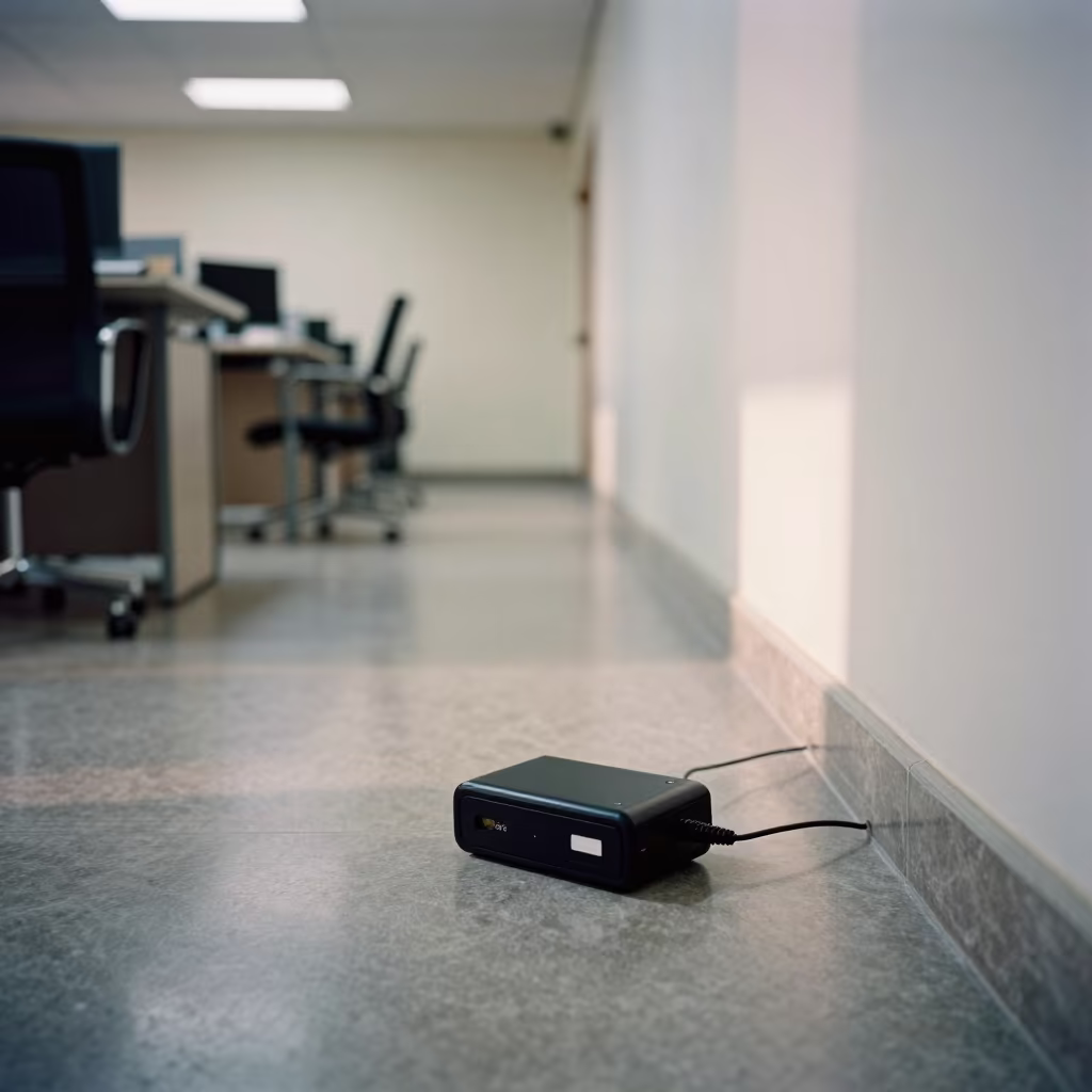 Hearing Aid Charger on Office Floor in Bharuch in inside an open-plan office bay in Bharuch