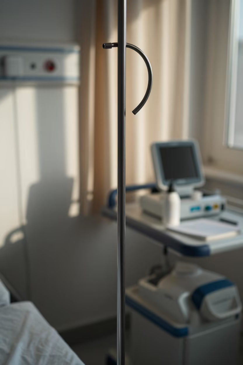 Hearing Booth Rail at Nautical Dawn in inside a recovery area with treatment stations aligned near Bundi