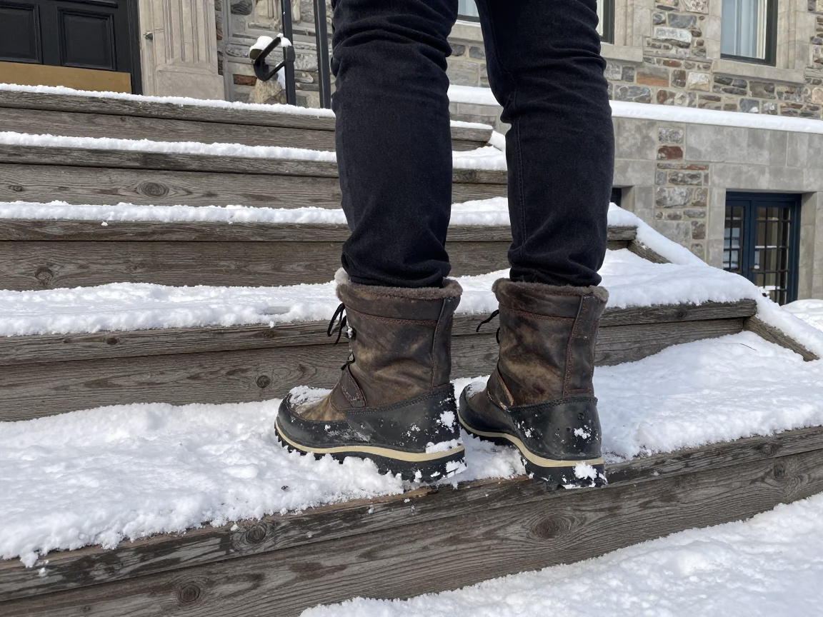 Heavy Winter Boots in Quebec City in in Quebec City, Canada