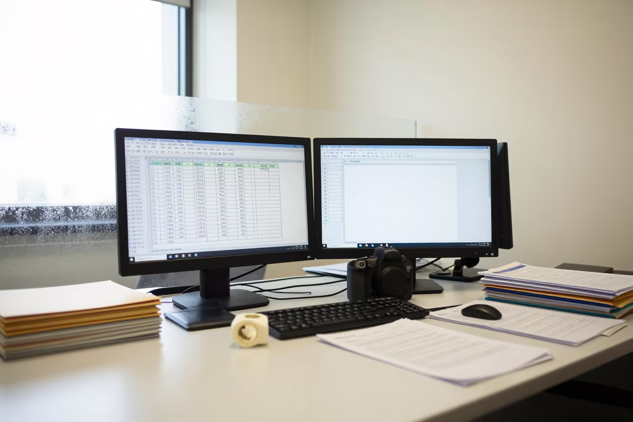 Hefei Boardroom Finance Workstation Midmorning in at a boardroom table before a meeting in Hefei