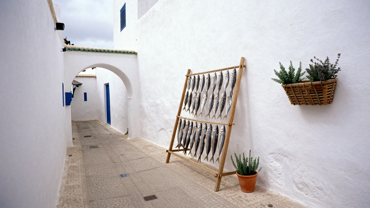 Herb Basket in Essaouira in in Essaouira, Morocco