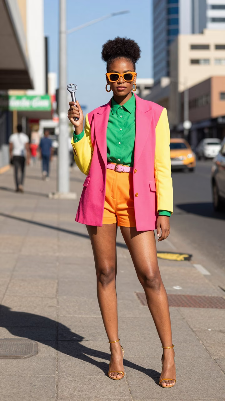 High Fashion Colorful Street Photography Durban South Africa Midmorning Light in in Durban, South Africa